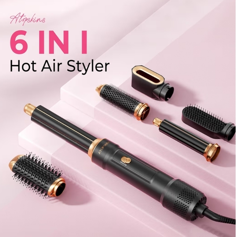 6 in 1 Blow Dryer Brush, Hair Dryer Brush Fast Drying 3 Heat Settings, Hot air S - Picture 2 of 16